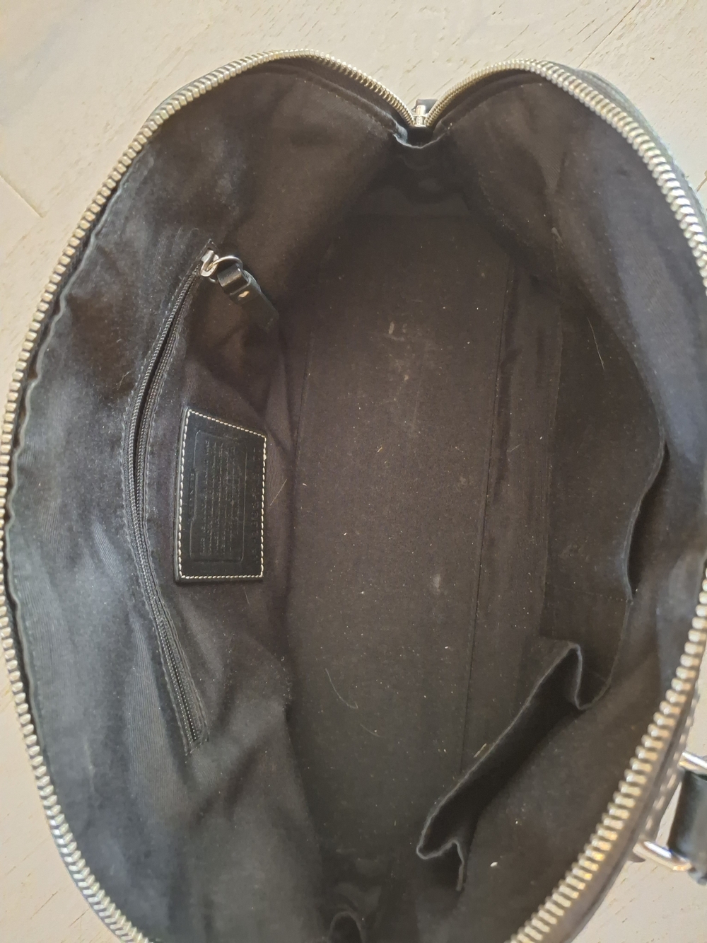 Coach Signature Hampton Turnlock Satchel Shoulder Bag Black - Picture 3 of 9